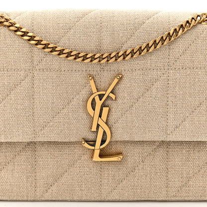 Saint Laurent Jersey Wool Patchwork Monogram Medium Jamie Off White 8 of 11