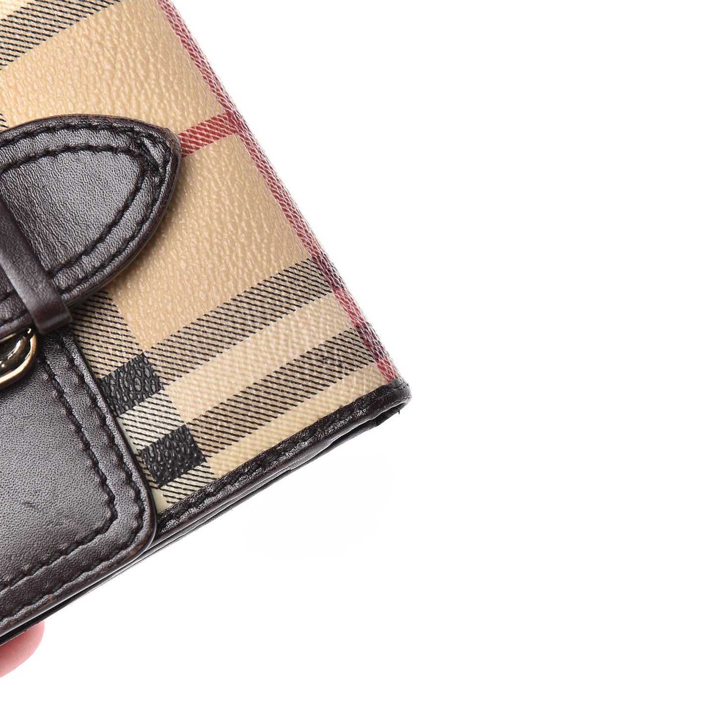 Haymarket Check Compact Wallet Chocolate