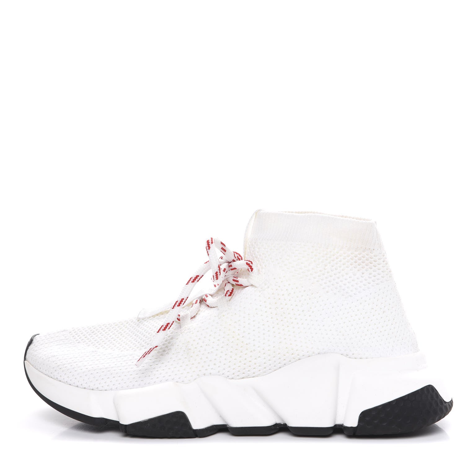 Balenciaga Knit Womens Speed Lace Up Sneakers 36 White 1 of 10