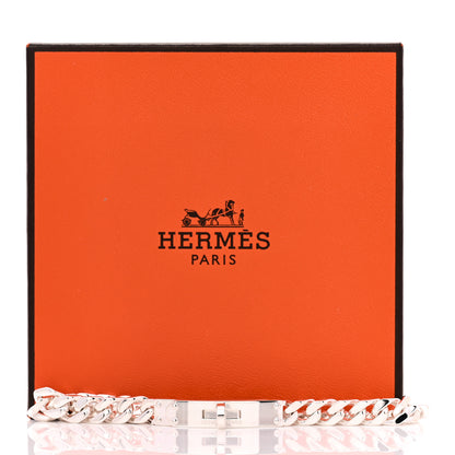 Hermes Sterling Silver TPM Kelly Gourmette Bracelet LG 4 of 4