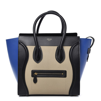 Celine Elephant Calfskin Mini Tri-Color Luggage Beige 1 of 8