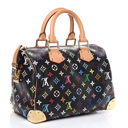 Louis Vuitton Monogram Multicolor Speedy 30 Black 2 of 11