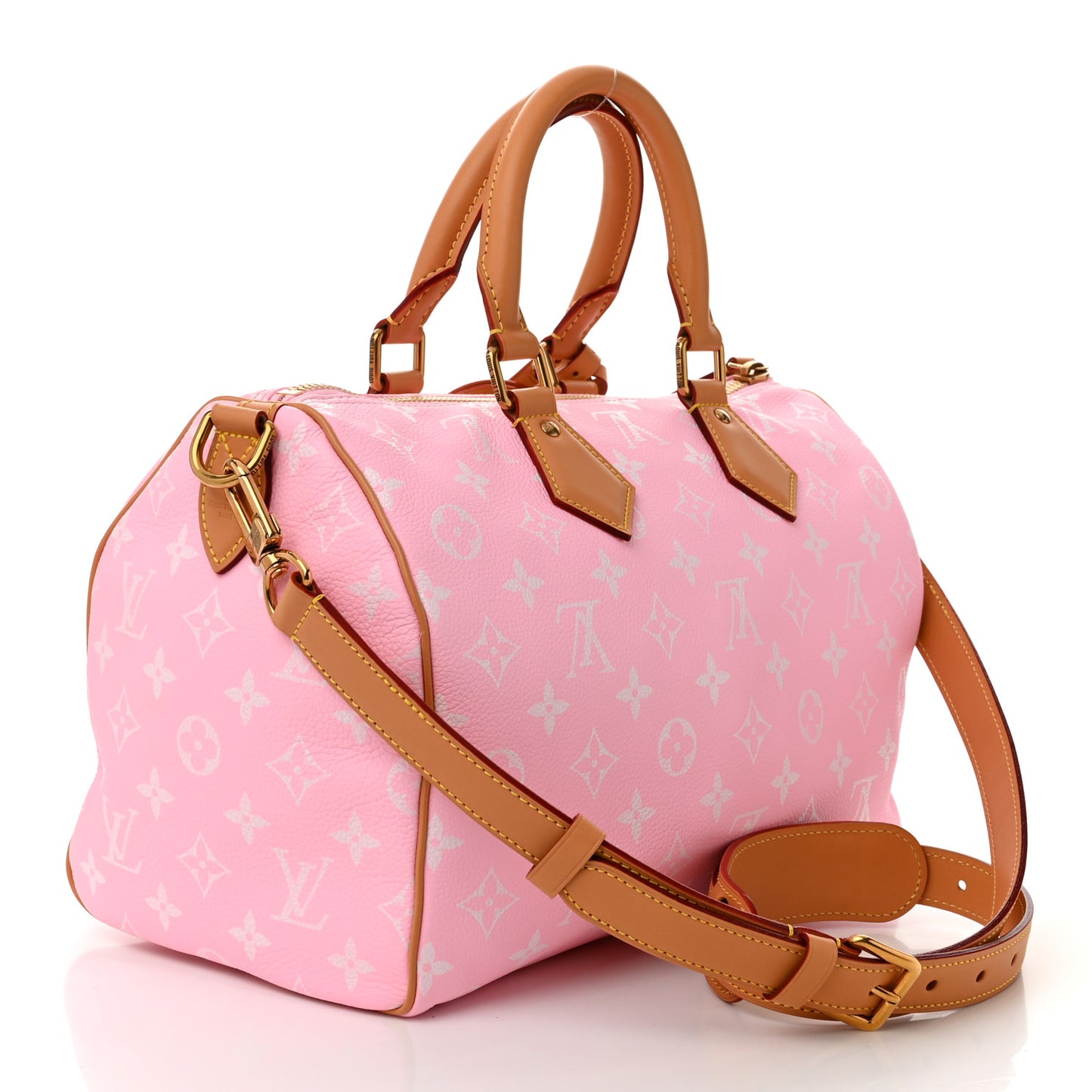 Calfskin Monogram Speedy P9 Bandouliere 30 Candy