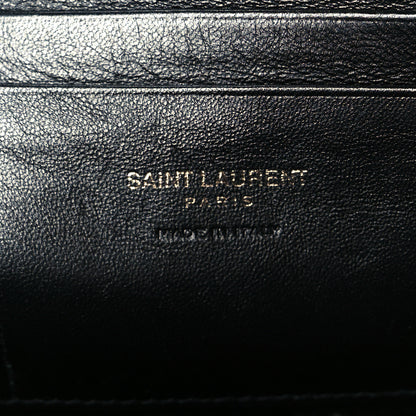 Saint Laurent Grain De Poudre Matelasse Monochrome Monogram Mini Lou Camera Bag Black 6 of 11