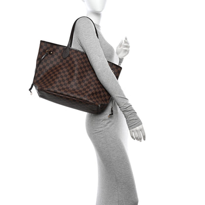 Louis Vuitton Damier Ebene Neo Neverfull MM Rose Ballerine 2 of 10