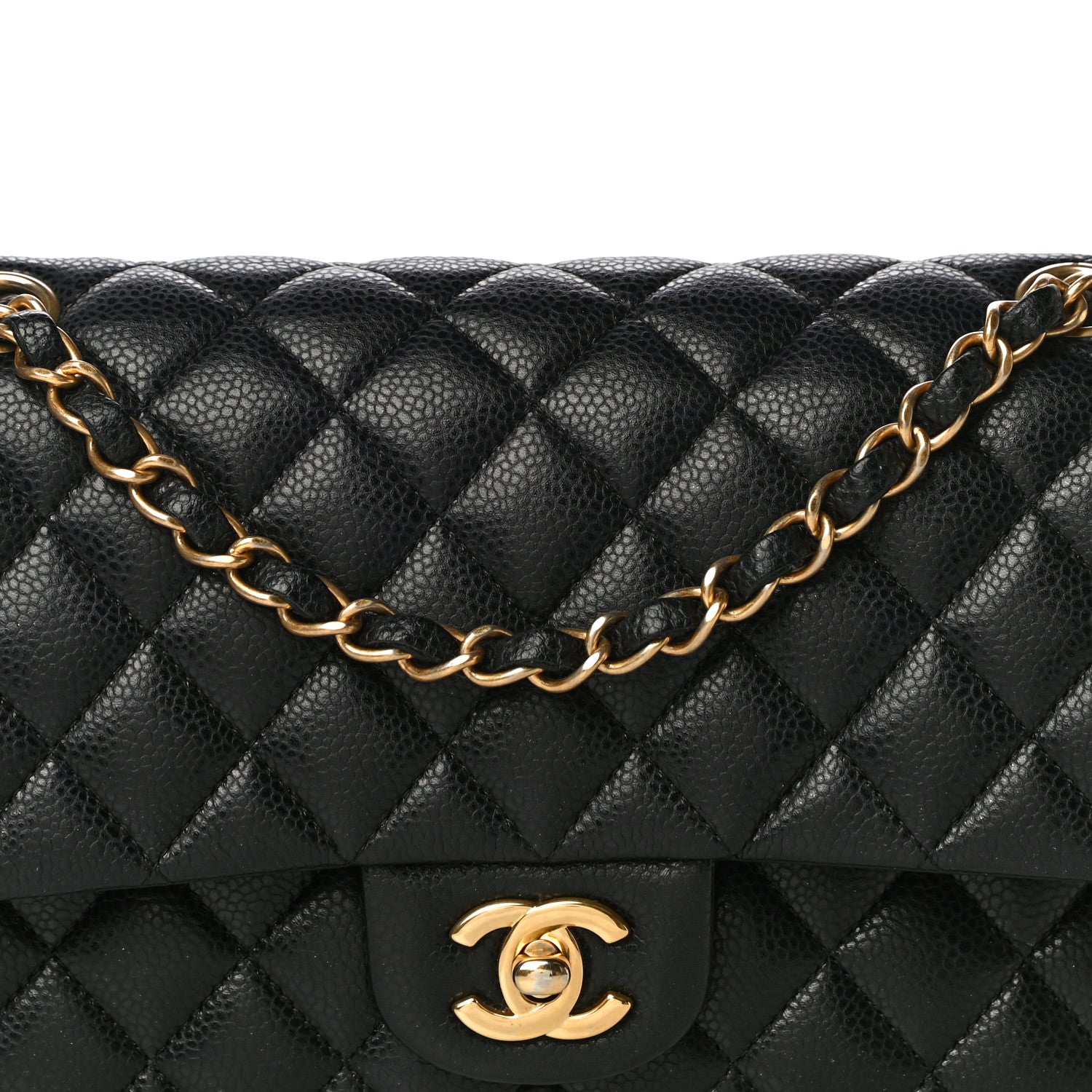 Chanel Caviar Quilted Medium Double Flap Black 8 of 10