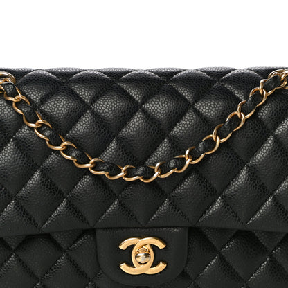 Chanel Caviar Quilted Medium Double Flap Black 8 of 10