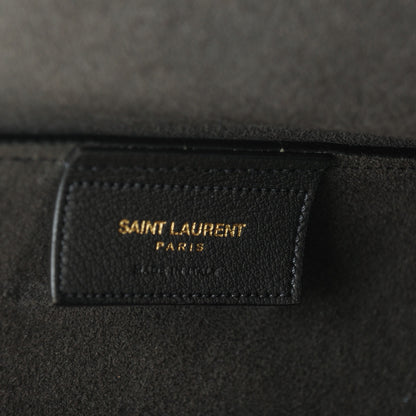 Saint Laurent Calfskin Large Shopping Tote Dark Grey 8 of 9