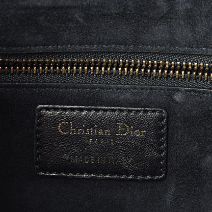 Christian Dior Lambskin Cannage Studded Large Dioraddict Flap Bag Black 6 of 14