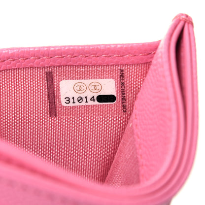 Chanel Caviar Quilted Card Holder Pink 8 of 9