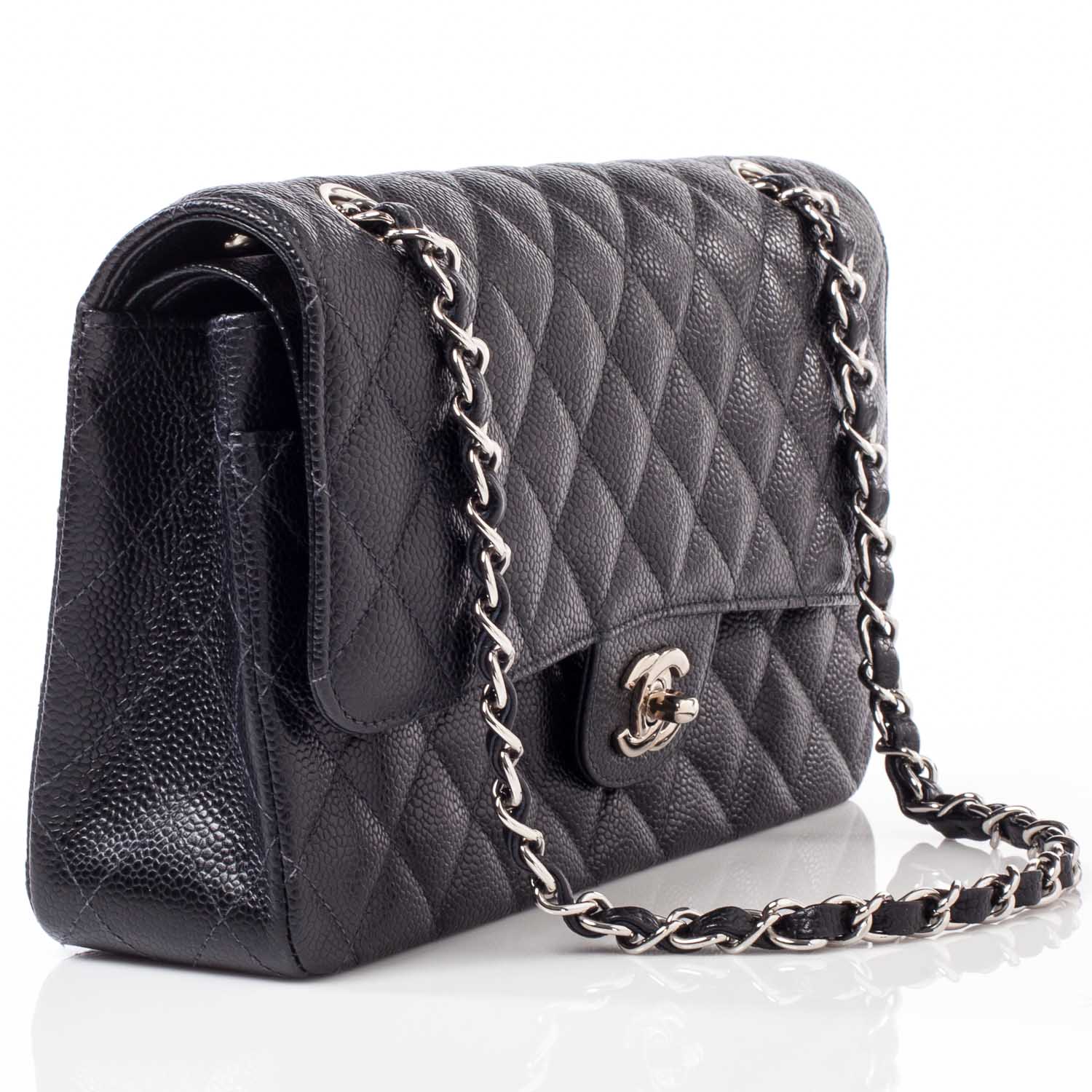 Chanel Caviar Quilted Medium Double Flap Black 3 of 10