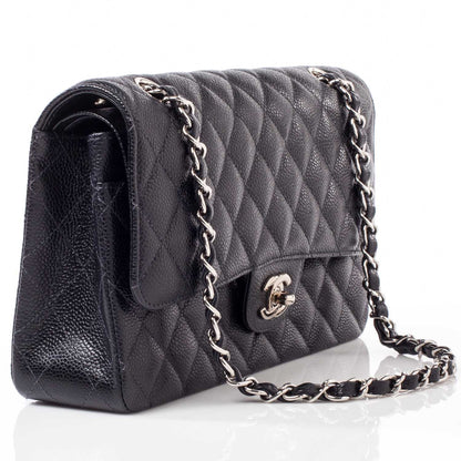 Chanel Caviar Quilted Medium Double Flap Black 3 of 10