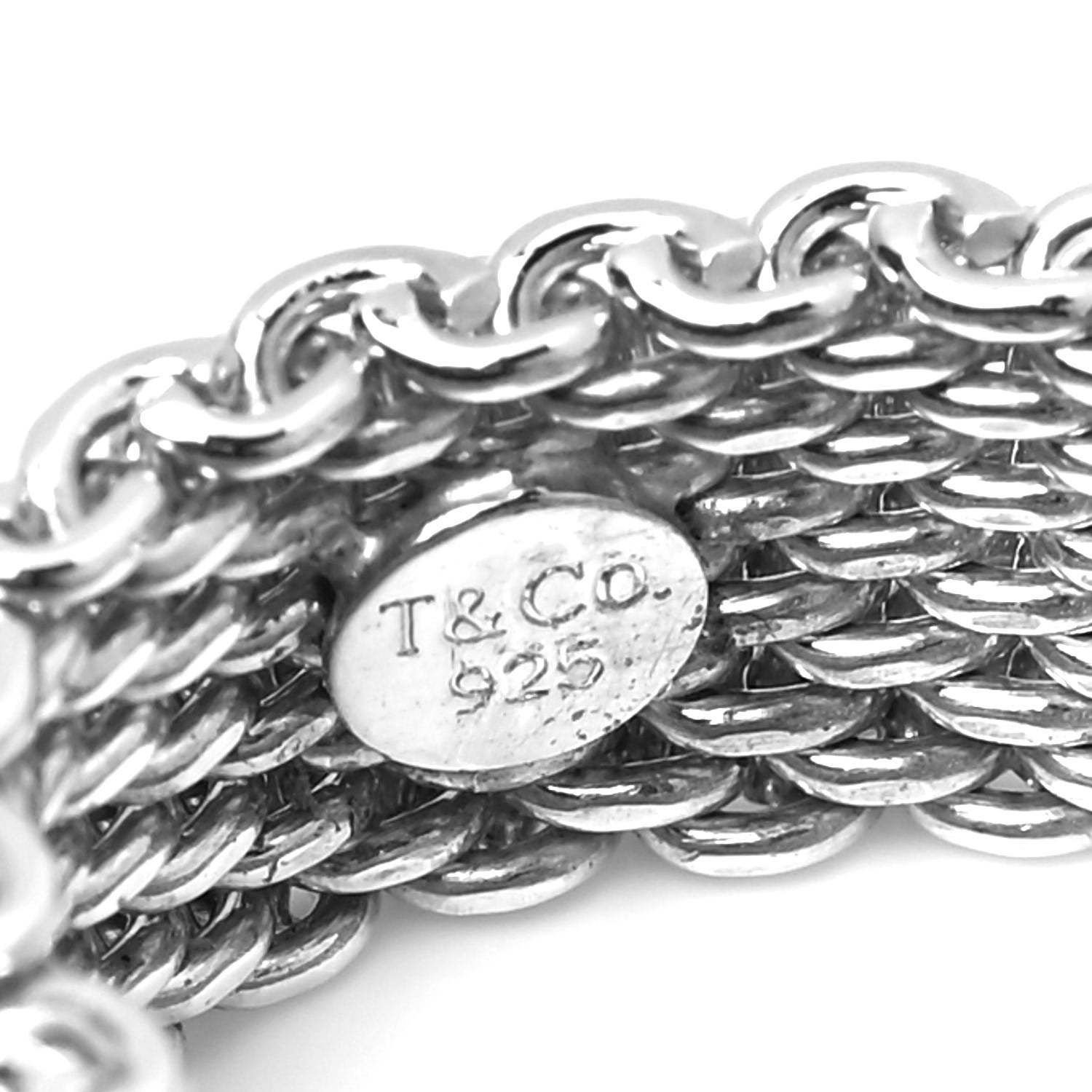 Tiffany Sterling Silver Somerset Mesh Ring 52 6 4 of 4