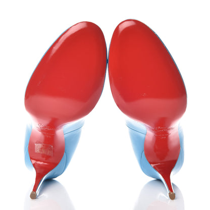 Christian Louboutin Patent Fifi 100 Pumps 38 Celeste 5 of 10