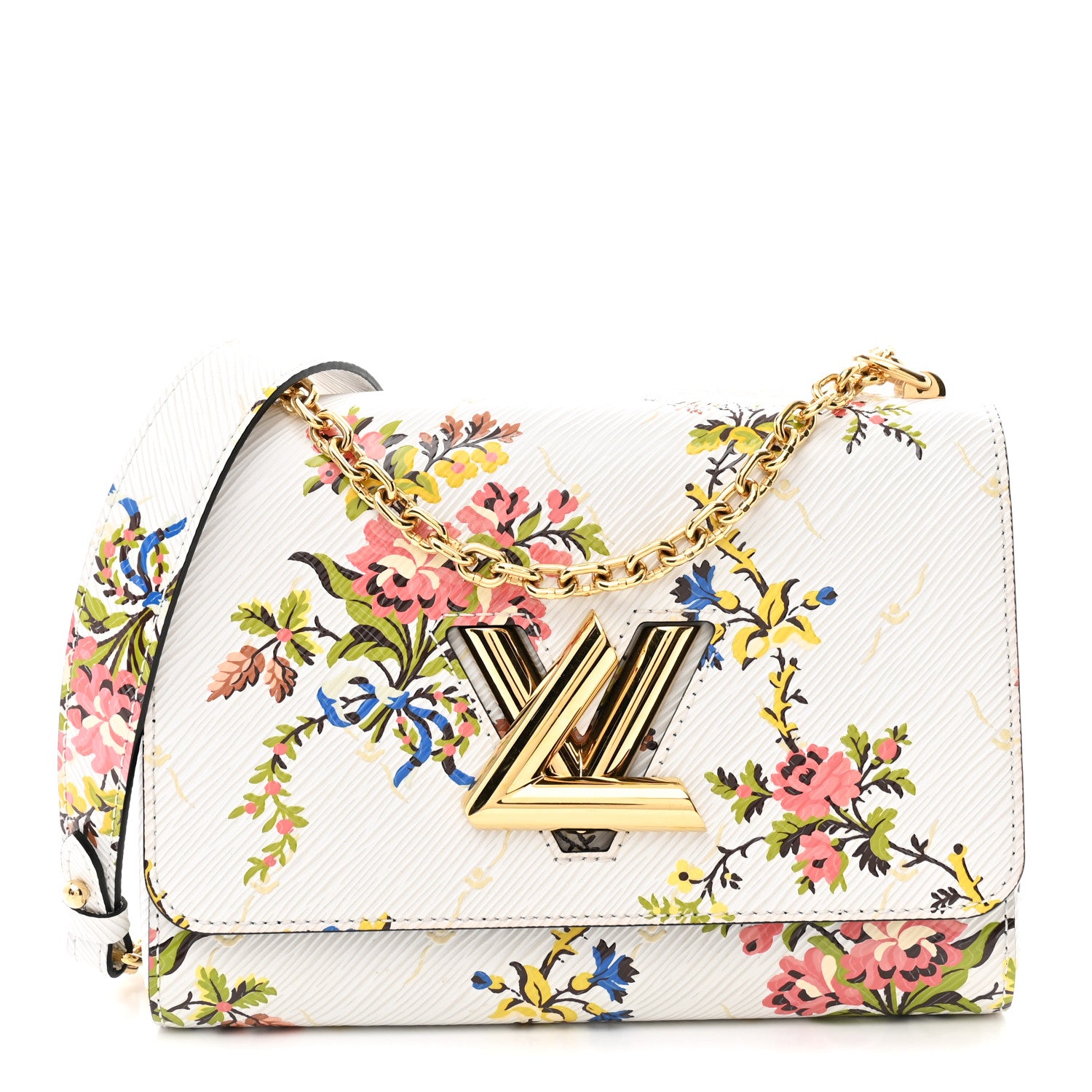 Louis Vuitton Epi Romantic Blossoms Twist Shoulder Bag MM White 1 of 10
