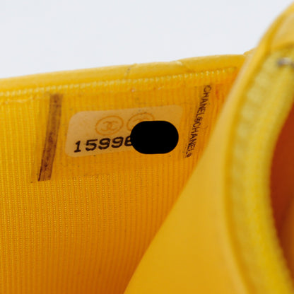 Chanel Lambskin Quilted Wallet on Chain WOC Yellow 8 of 9