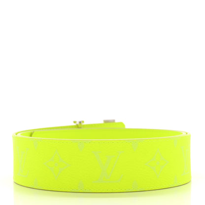 Louis Vuitton Monogram Taigarama 40mm Reversible LV Initiales Belt 85 34 Neon Yellow 2 of 6