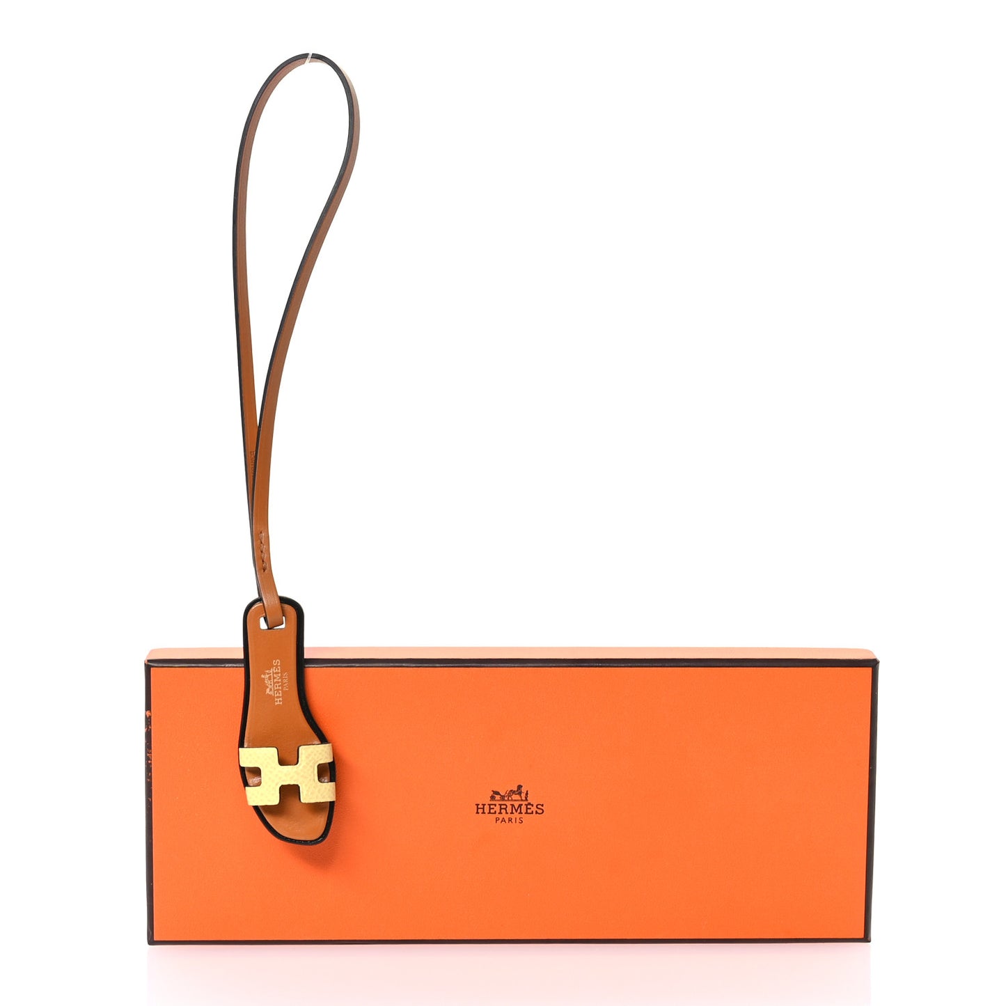 Epsom Butler Calfskin Hunter Oran Nano Bag Charm Jaune Poussin