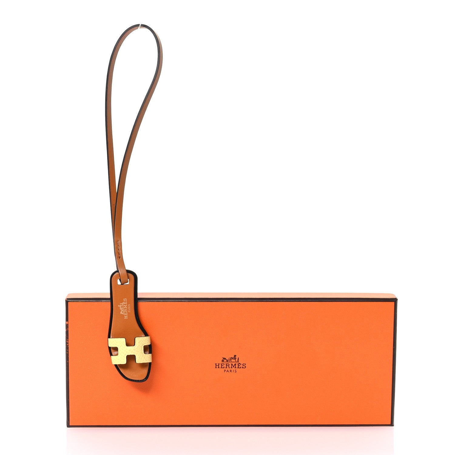Hermes Epsom Butler Calfskin Hunter Oran Nano Bag Charm Jaune Poussin 4 of 4
