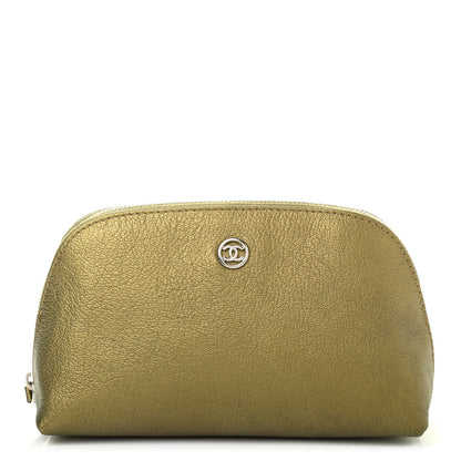 Chanel Metallic Goatskin Cosmetic Case Gold 1 of 8