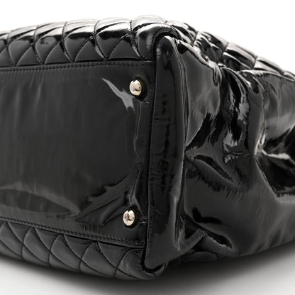 Chanel Patent Quilted Large Shopping Tote Black 10 of 18