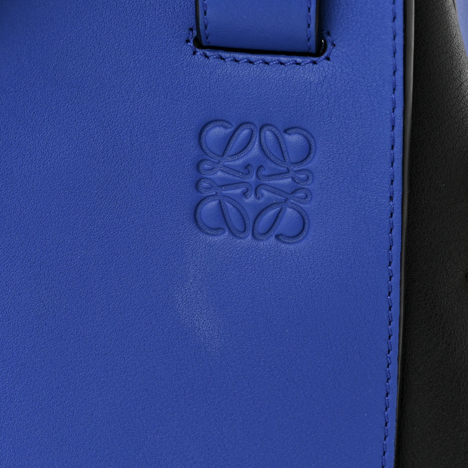 Loewe Calfskin Medium Hammock Shoulder Bag Electric Blue Black 13 of 13