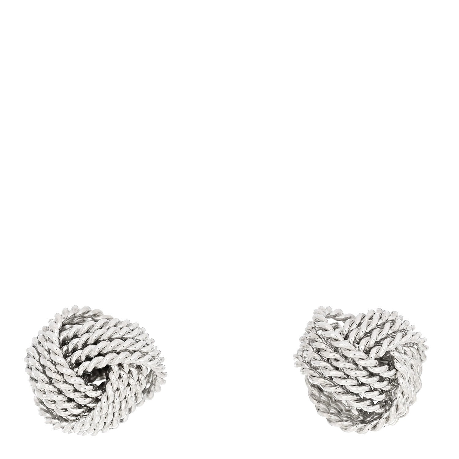 Tiffany Sterling Silver Twist Knot Earrings 1 of 4