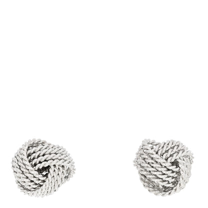 Tiffany Sterling Silver Twist Knot Earrings 1 of 4