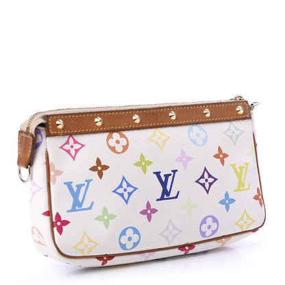 Louis Vuitton Monogram Multicolor Pochette Accessories White 3 of 10