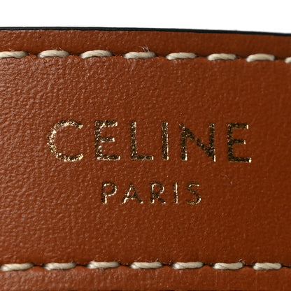 Celine Triomphe Canvas Calfskin Ava Shoulder Bag Tan 6 of 12