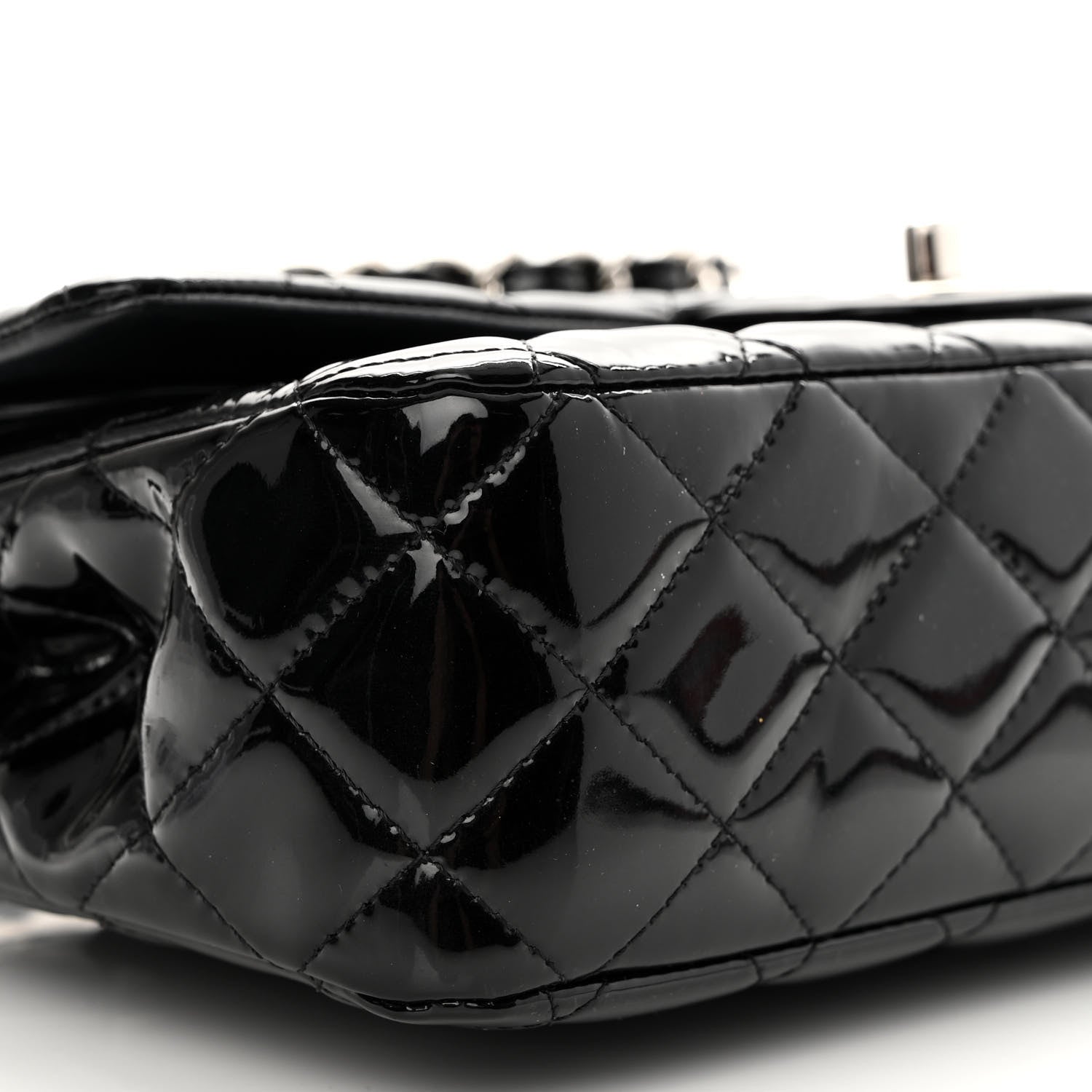 Chanel Patent Quilted Medium Double Flap Black 9 of 12