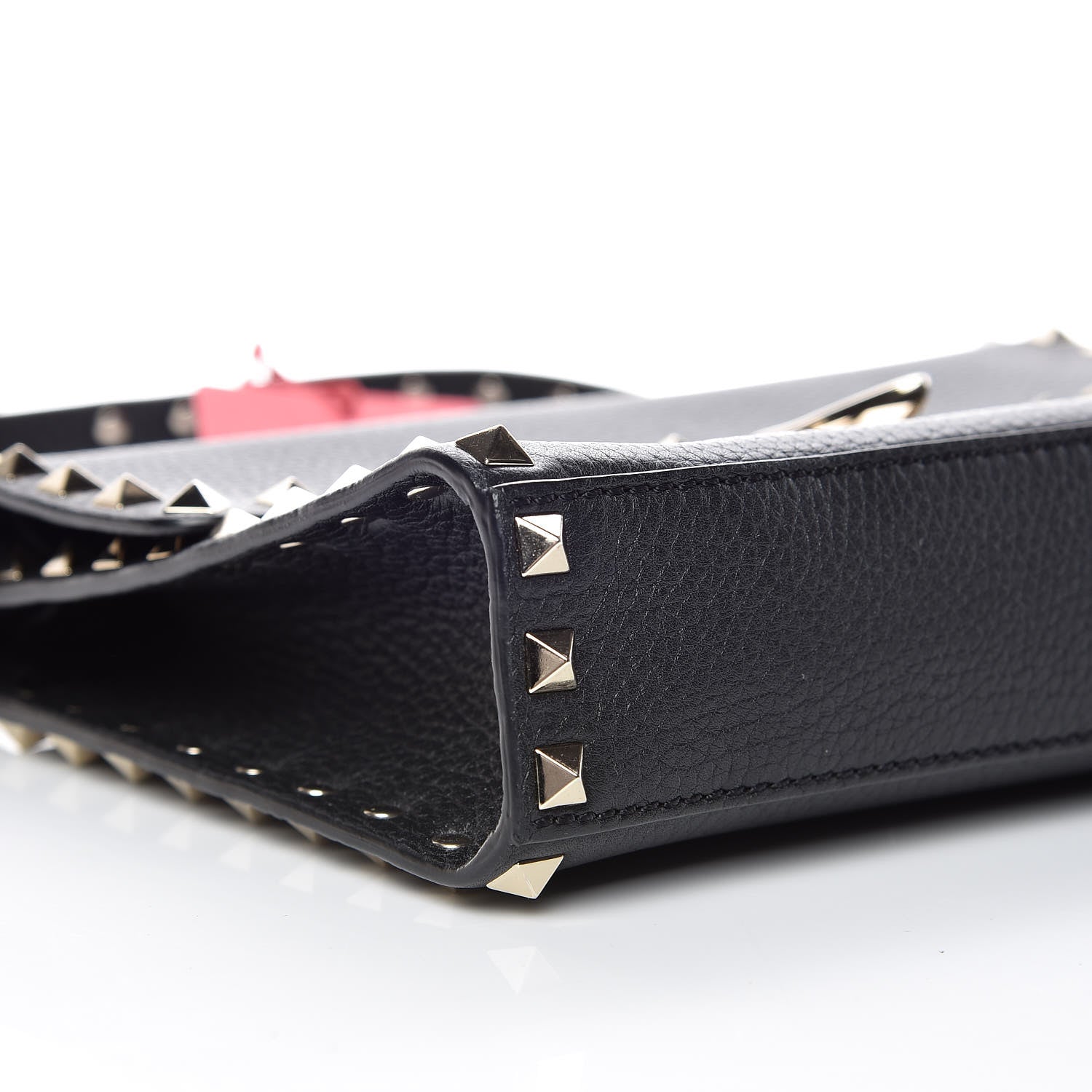 Valentino Garavani Pebbled Calfskin Medium Rockstud Flip Lock Crossbody Bag Black 8 of 9