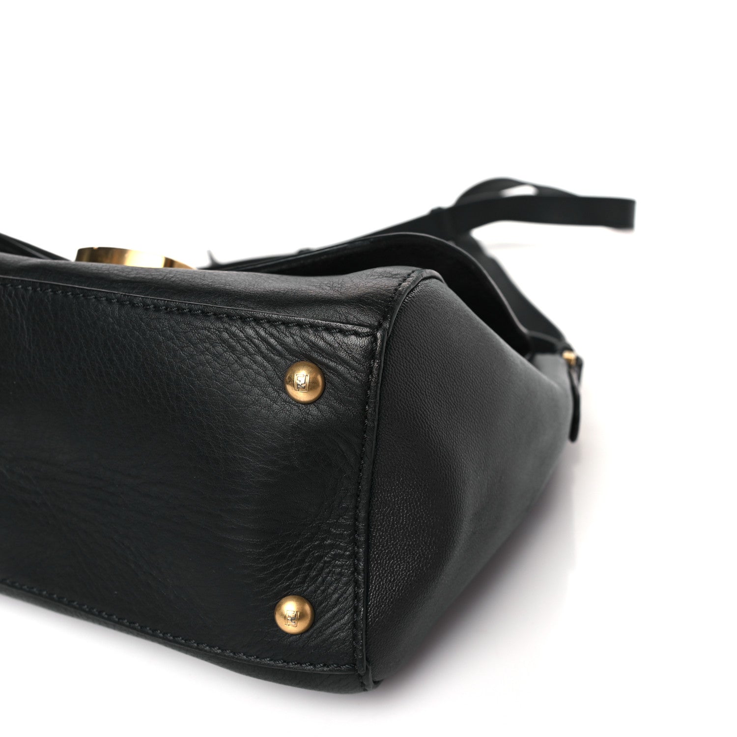 Fendi Vitello Dolce Marmol Anna Shoulder Bag Black 9 of 9