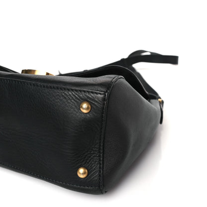 Fendi Vitello Dolce Marmol Anna Shoulder Bag Black 9 of 9