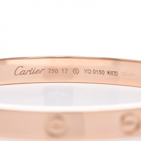 18K Pink Gold LOVE Bracelet 17