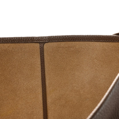 The Row Grained Calfskin Large N/S Park Tote Dark Olive 6 of 11