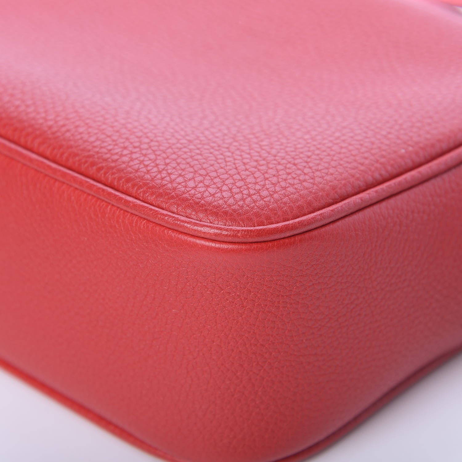 Gucci Pebbled Calfskin Small Soho Disco Bag Tabasco Red 11 of 14