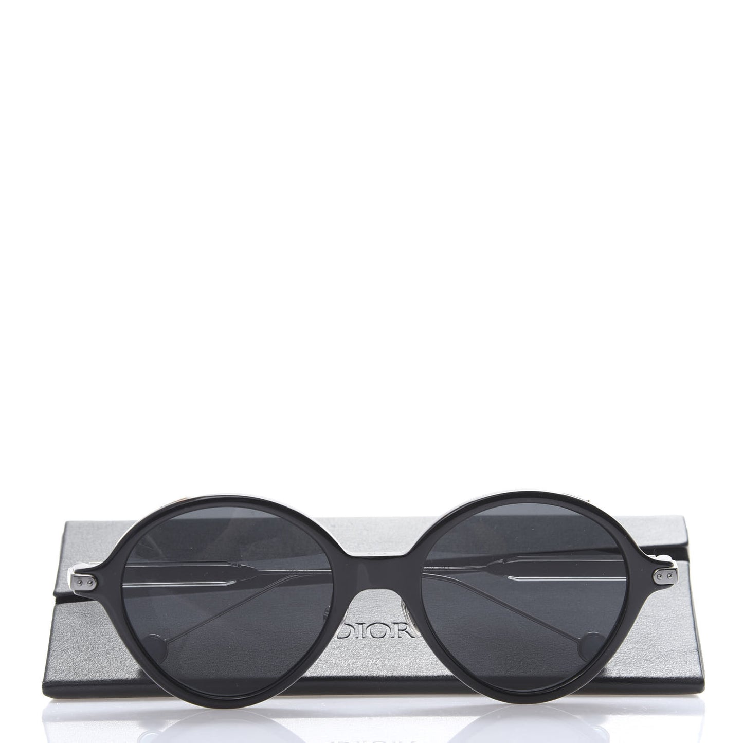 Acetate Umbrage Round Sunglasses Tortoise Black