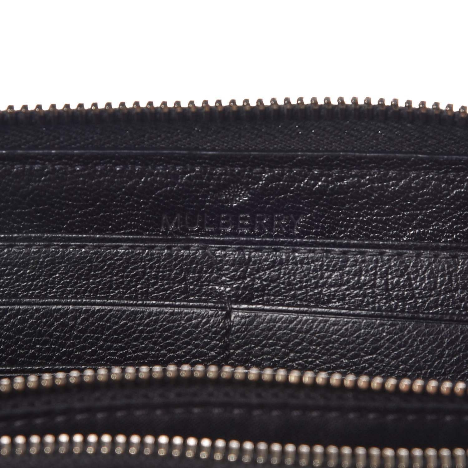 Mulberry Natural Leather Tree Zip Around Long Wallet Black 6 of 8