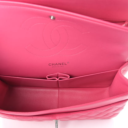 Chanel Lambskin Quilted Jumbo Double Flap Dark Pink 5 of 15