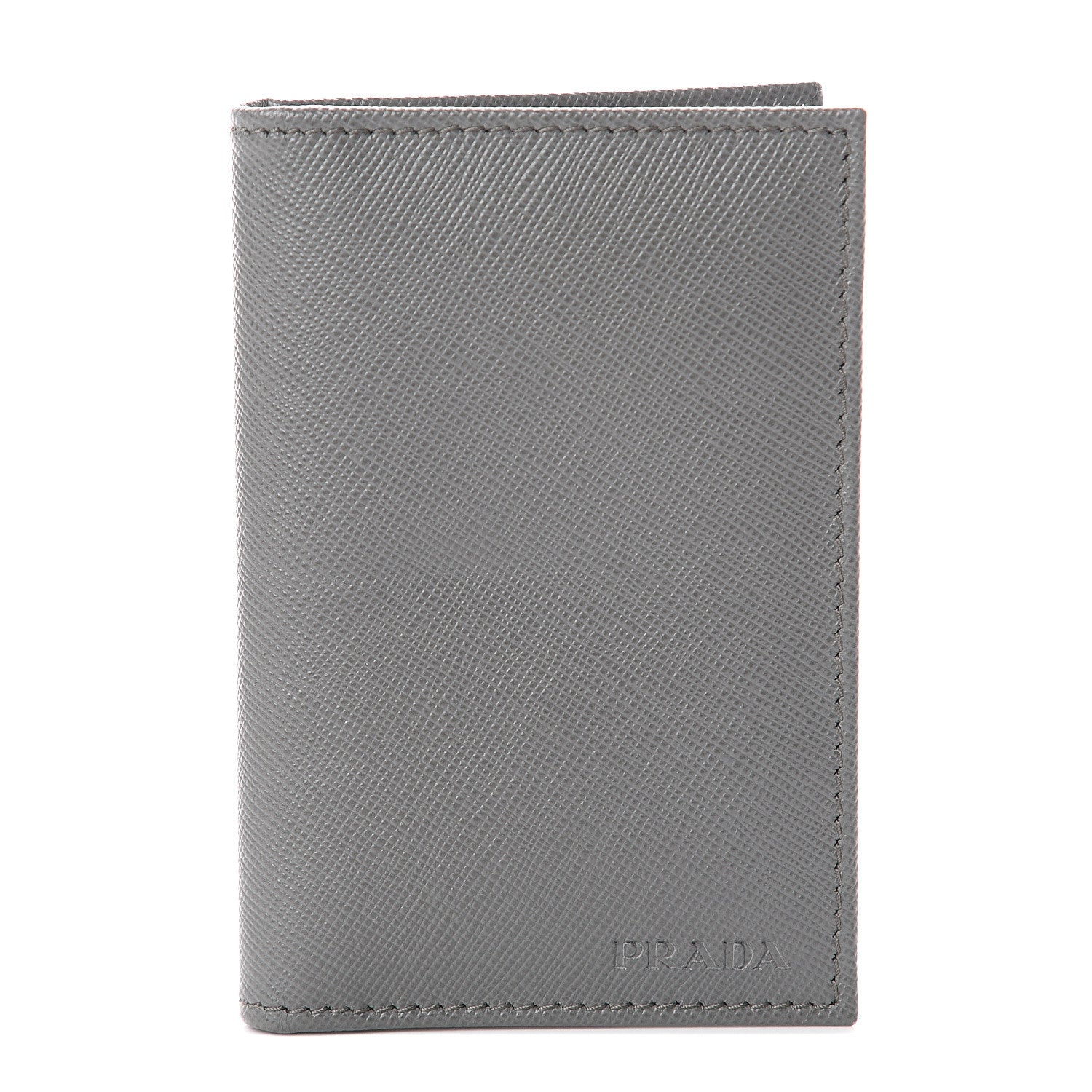 Prada Saffiano Bi-Fold Card Holder Marmo 1 of 5
