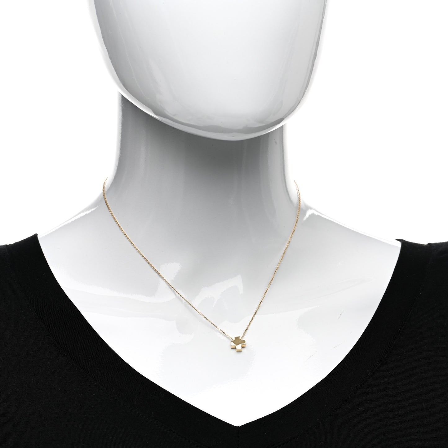 18K Yellow Gold Cruciform Cross Pendant Necklace