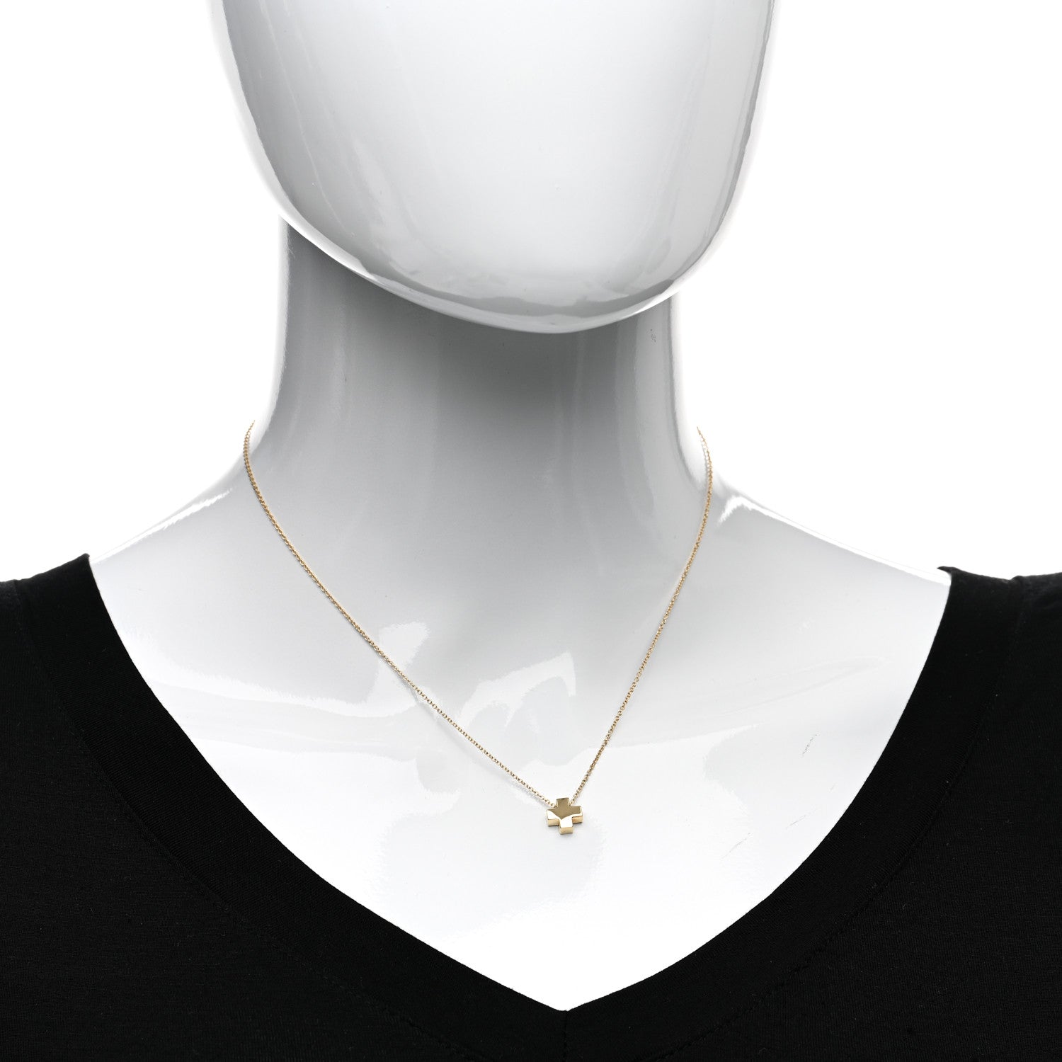Tiffany 18K Yellow Gold Cruciform Cross Pendant Necklace 2 of 5