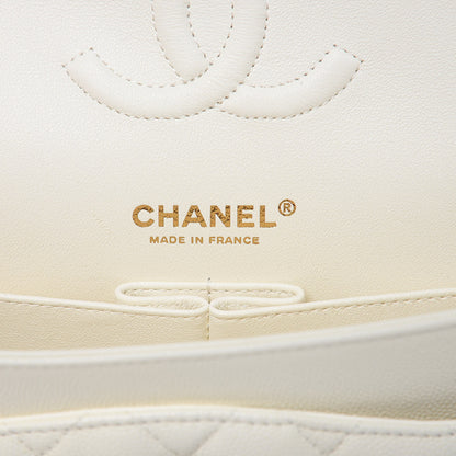 Chanel Caviar Quilted Medium Double Flap White 6 of 11