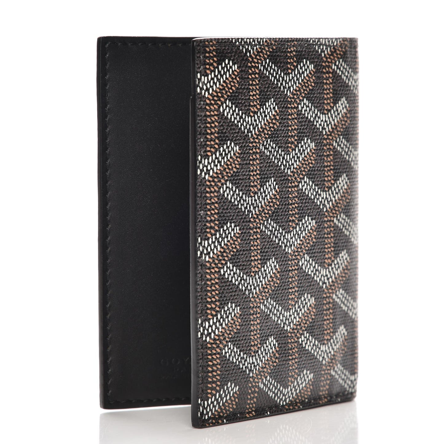 Goyardine Saint Marc Folding Card Case Black