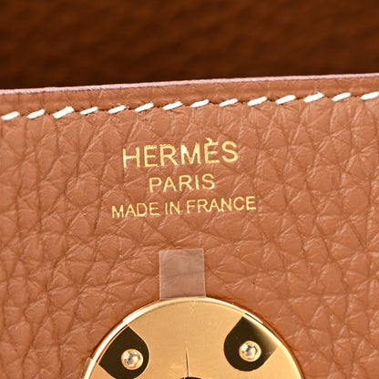Hermes Taurillon Clemence Lindy 26 Gold 6 of 11