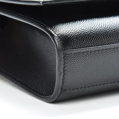Saint Laurent Grain De Poudre Small Monogram Kate Satchel Black 10 of 11