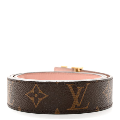 Louis Vuitton Calfskin Monogram 30mm LV Initiales Reversible Belt 80 32 Rose Ballerine 2 of 7
