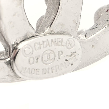Chanel CC Earrings Silver 4 of 4