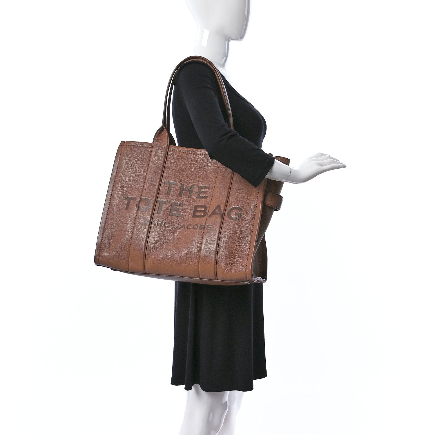 Marc Jacobs Grained Calfskin Large The Tote Bag Argan Oil 2 of 10